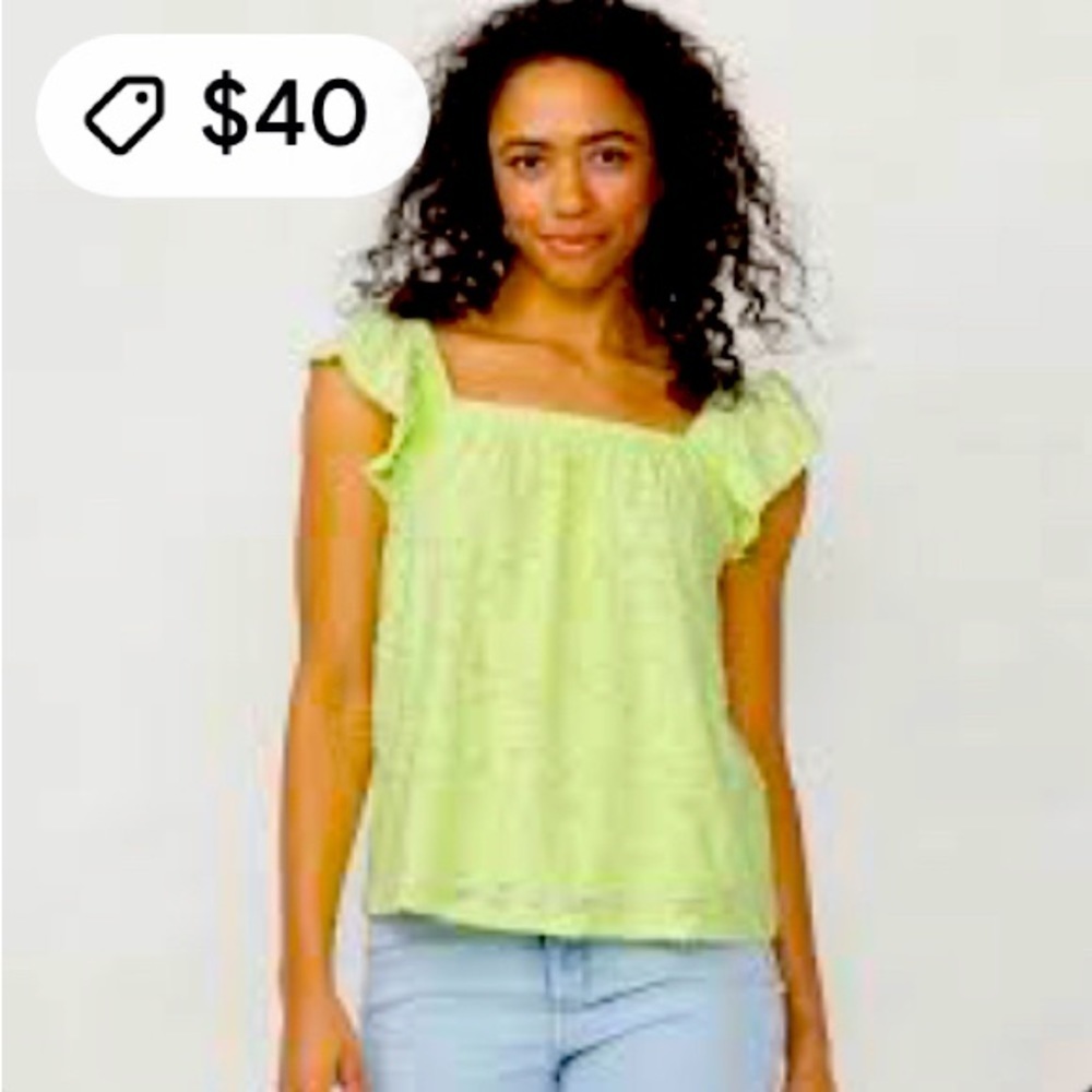 Women’s LC Lauren Conrad Ruffled Sleeve Cross-Back Top